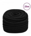 vidaXL Work Rope Black 20 mm 25 m Polyester