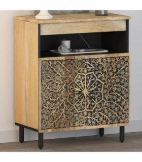 vidaXL Side Cabinet 60x33x75 cm Solid Wood Mango