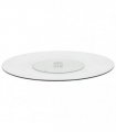 vidaXL Rotating Serving Plate Transparent 60 cm Tempered Glass