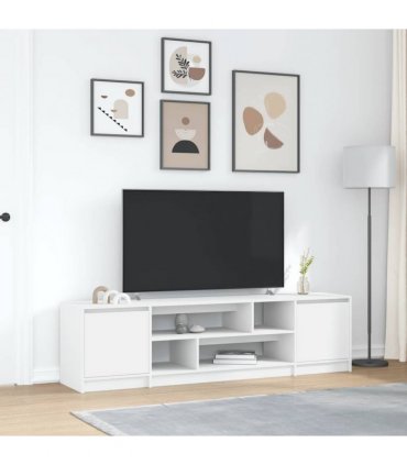 vidaXL TV Cabinet | White | Engineered wood | Large | TV Cabinet | Rectangular