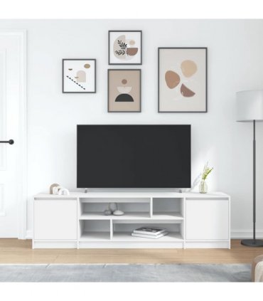 vidaXL TV Cabinet | White | Engineered wood | Large | TV Cabinet | Rectangular