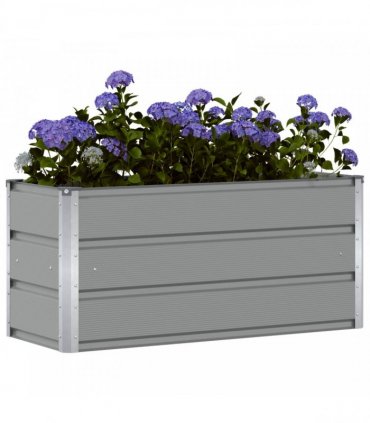vidaXL Planter Light Grey 100 x 40 x 45 cm Steel
