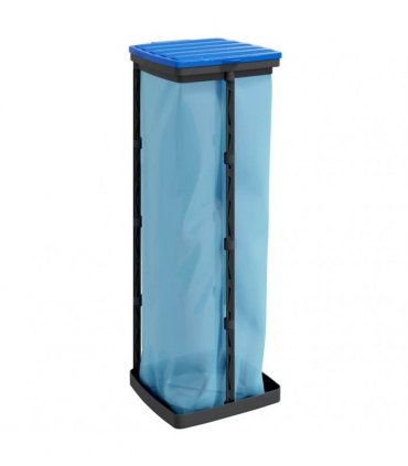 vidaXL Rubbish Bag Holders 2 pcs Black and Blue 120 L PP