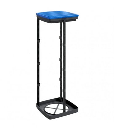 vidaXL Rubbish Bag Holders 2 pcs Black and Blue 120 L PP