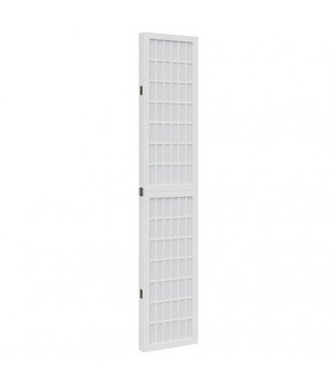 vidaXL Room Divider 4 Panels White Solid Wood Paulownia