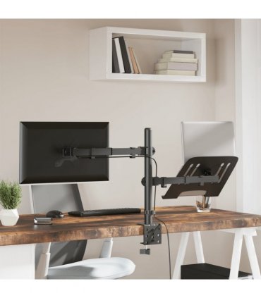 vidaXL Monitor Mount Black Steel VESA 75/100 mm