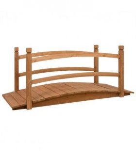 vidaXL Garden Bridge 140x60x60 cm Solid Firwood