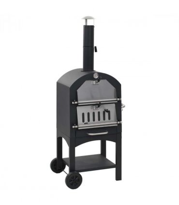 vidaXL Charcoal Fired Outdoor Pizza Oven with Fireclay Stone