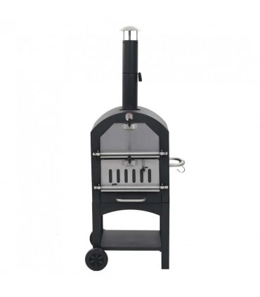 vidaXL Charcoal Fired Outdoor Pizza Oven with Fireclay Stone