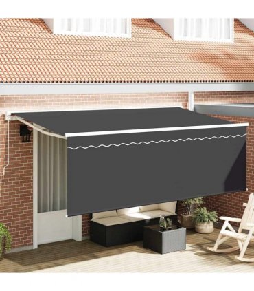 vidaXL Retractable Awning Cream 350 x 200 cm Polyester and Aluminium