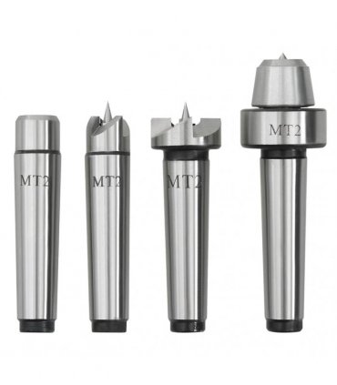 vidaXL Wood Lathe Centers 4 pcs MT2 Steel