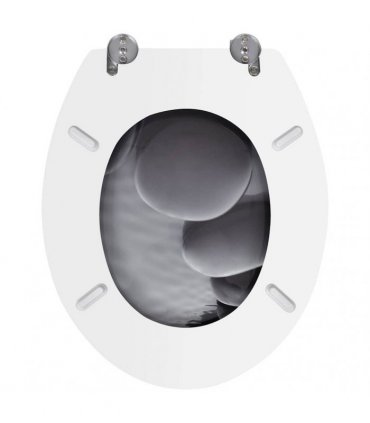 vidaXL Toilet Seats with Lids 2 pcs MDF Stones