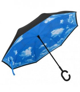 vidaXL Umbrella C-handle Black 108 cm