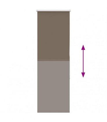 vidaXL Roller Blind Blackout Coffee 40x150 cm Fabric Width 35.7 cm Polyester