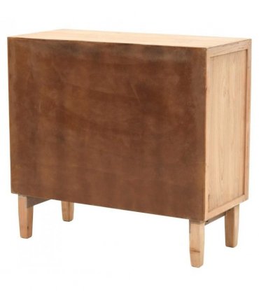 vidaXL Drawer Cabinet | Natural wood with black details