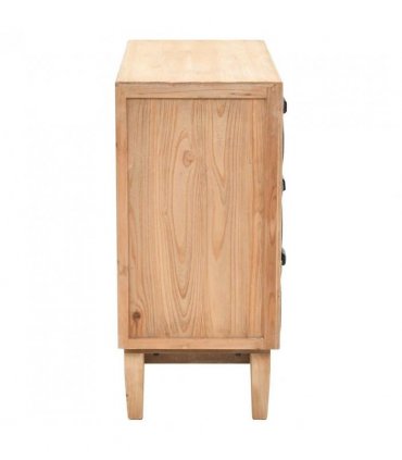vidaXL Drawer Cabinet | Natural wood with black details