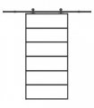 vidaXL Sliding Door with Hardware Set 102x205 cm ESG Glass&Aluminium
