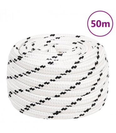 vidaXL Work Rope White 18 mm 50 m Polyester