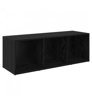 vidaXL TV Cabinet Set 2 pcs Black Oak 107 x 35 x 37 cm Engineered Wood