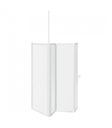 vidaXL Bath Screen Folding Frosted Aluminium