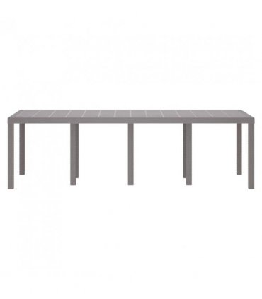 vidaXL Garden Table Light Grey 250 x 100 x 73 cm Poly Rattan