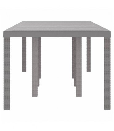 vidaXL Garden Table Light Grey 250 x 100 x 73 cm Poly Rattan