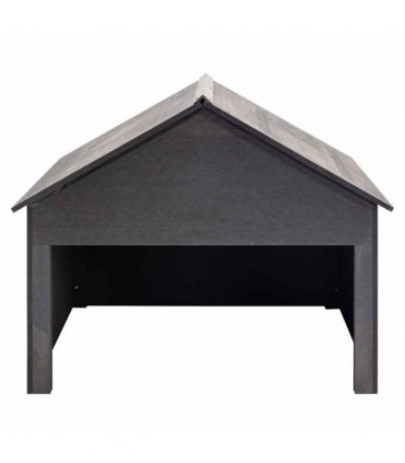 vidaXL Lawn Mower Garage Grey 80x80x70 cm WPC