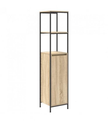vidaXL Bathroom Furniture Set with Drawer 2 pcs Sonoma Oak and Black