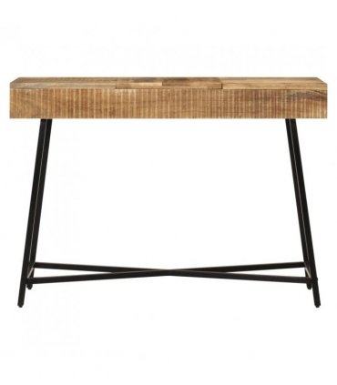vidaXL Dressing Table 105x35x75 cm Solid Rough Mango Wood and Iron