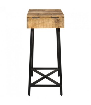 vidaXL Dressing Table 105x35x75 cm Solid Rough Mango Wood and Iron