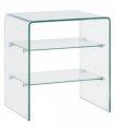 vidaXL Coffee Table 50x40x56 cm Tempered Glass