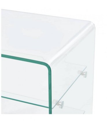 vidaXL Coffee Table 50x40x56 cm Tempered Glass