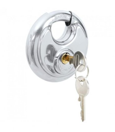 vidaXL Discus Locks with Keys 6 pcs Silver 9 x 2.8 x 9 cm