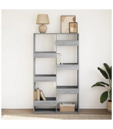 vidaXL Bookcase Grey Sonoma 100x33x175 cm Engineered Wood