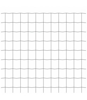 vidaXL Euro Fence Steel 25x1 m Grey