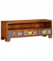 vidaXL TV Cabinet Multicolour 110x30x40 Solid Wood Acacia