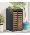 vidaXL Wheelie Bin Storage with Planter Roof for 240L Bin Steel