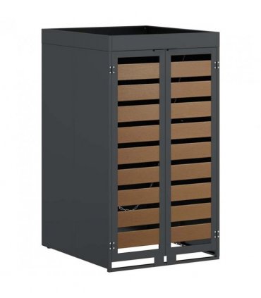 vidaXL Wheelie Bin Storage with Planter Roof for 240L Bin Steel