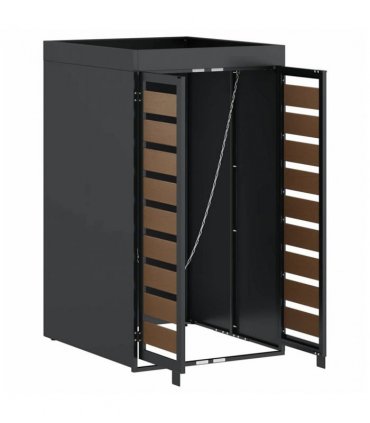 vidaXL Wheelie Bin Storage with Planter Roof for 240L Bin Steel