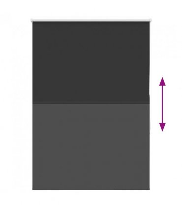 vidaXL Roller Blind Blackout Black 90x175 cm Fabric Width 85.7 cm Polyester