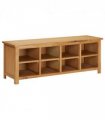 vidaXL Shoe Rack 114x37x45 cm Solid Oak Wood