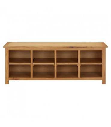 vidaXL Shoe Rack 114x37x45 cm Solid Oak Wood