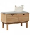 vidaXL Hallway Bench OTTA 80x40x45 cm Solid Wood Pine