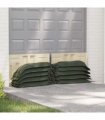 vidaXL Sandbags 50 pcs Dark Green 120 x 27 cm HDPE