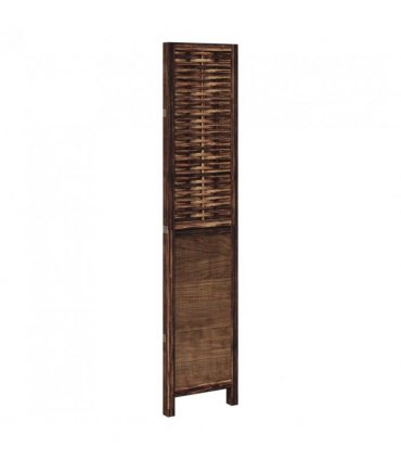 vidaXL Room Divider 3 Panels Dark Brown Solid Wood Paulownia