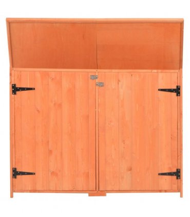 vidaXL Garden Storage Shed | Orange Brown | Wood, Plywood | 128 x 42 x 91 cm