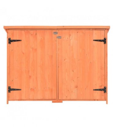 vidaXL Garden Storage Shed | Orange Brown | Wood, Plywood | 128 x 42 x 91 cm