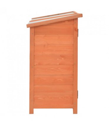 vidaXL Garden Storage Shed | Orange Brown | Wood, Plywood | 128 x 42 x 91 cm