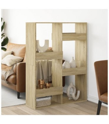 vidaXL Room Divider Sonoma Oak 100x33x135 cm Engineered Wood