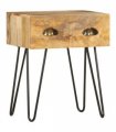 vidaXL Bedside Cabinet 40x30x50 cm Solid Mango Wood